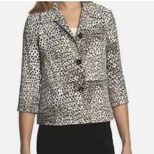 PENDLETON Animal Print Linen Jacket Coat leopard cheetah